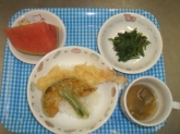7月の給食　〜天丼〜
